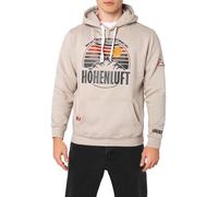 Sublevel Herren Kapuzenpullover mit Berg-Wanderprint Hoodie Light-beige XL