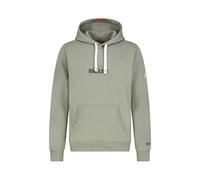 Sublevel Herren Kapuzenpullover mit Berg-Wanderprint Hoodie Middle-Green M