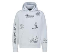 Sublevel Herren Kapuzenpullover mit Prints und Grafik Oversize Light-Blue XS