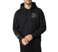 Sublevel Herren Kapuzenpullover mit Stickerei Kapuze Dark-Grey S