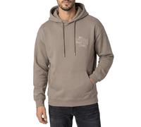 Sublevel Herren Kapuzenpullover mit Stickerei Kapuze Middle-Brown L