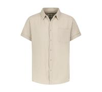 Sublevel Herren Kurzarmhemd Musselin Sommerhemd Freizeithemd Light-beige L