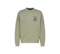 Sublevel Herren Pullover Langarm Oversize mit Prints Green XXL