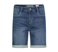 Sublevel Herren Stretch Jeansshorts mit umgeschlagenem Saum Denim Bermuda Hose, Farben:Blau-2, Größe:31W