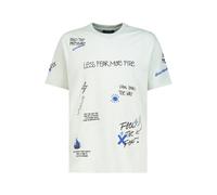 Sublevel Herren T-Shirt mit Statement Backprint Modernes Streetwear Design Kurzarm-Shirt mit Rundhalsausschnitt und coolem Frontprint für Männer in Mehreren Farben Light-Green XXL