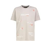 Sublevel Herren T-Shirt mit Statement Backprint Modernes Streetwear Design Kurzarm-Shirt mit Rundhalsausschnitt und coolem Frontprint für Männer in Mehreren Farben beige S