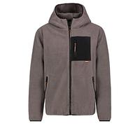 Sublevel Herren Teddy Fleecejacke mit Kapuze Middle-Grey M