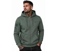 Sublevel Herren Zip Kapuzenpullover NIK Forest Green H10608BC21524A3NO-M