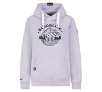 Sublevel Damen Sweater Kapuzenpullover Bergprints Light-Purple L