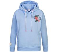 Sublevel Hoodie Sweater Kapuzenpullover Übergangs Kapuzen Sweatshirt Backprint mit Motive, Farbe:20O-Light Blue, Größe:M (38)