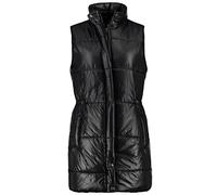 Sublevel Lange Damen Steppweste tailliert mit Stehkragen Black M