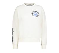 Sublevel Oversize Cropped Sweater für Frauen - Stylischer Pullover mit Backprint White L