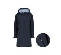 Sublevel Damen Softshellmantel - Übergangsjacke mit Kapuze, Leistentaschen & Brusttaschen, ideal für Outdooraktivität, wasserabweisend Dark-Blue XXL