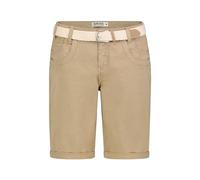 Sublevel Sommer Stoffbermuda mit Flechtgürtel viele Farben Middle-beige XL