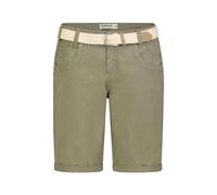 Sublevel Sommer Stoffbermuda mit Flechtgürtel viele Farben Middle-Green M