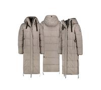 Sublevel Damen Steppmantel lang mit großer Kapuze middle-brown M