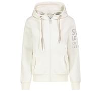 Sublevel Sweatjacke Hoodie Sweater Kapuzenpullover Übergangsjacke Frühlings, Farbe:Weiß, Größe:XS (34)