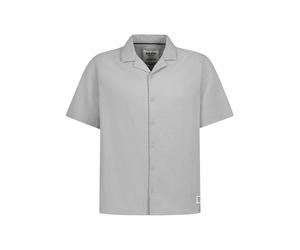 Sublevel WAFFLE STRUCTURE RESORT SHIRT Kurzarmhemd grau in L
