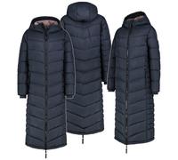 Sublevel Winter Jacke Parka Steppjacke Steppmantel Wintermantel Lange Mantel Extra lang 126 cm, Farbe:Dunkelblau, Größe:L (40)