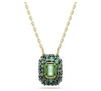 Sublima Anhänger, Oktagon-Schliff, Grün, 18K goldbeschichtet OS