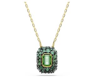 Sublima Anhänger, Oktagon-Schliff, Grün, 18K goldbeschichtet OS