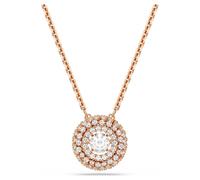 Sublima Anhänger, Rundschliff, Weiß, 18K roségoldbeschichtet OS