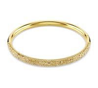 Swarovski Sublima Armreif, Vergoldetes Damenarmband mit Schimmerndem Kristallpavé aus Goldfarbenen Kristallen, Mit Kippverschluss, Armbandlänge: 18.5 cm, Armbandbreite: 0.6 cm