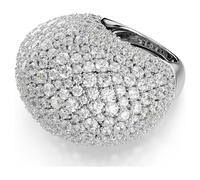 Sublima Cocktailring, Groß, Weiß, Rhodiniert 50-55