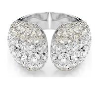 Swarovski Sublima Damen-Cocktailring, rhodiniert, Rundschliff, Größe 52, Weiß, One Size, Einheitsgröße, Kristall, Zirkonia