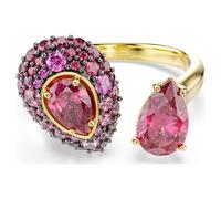 Sublima Cocktailring, Tropfenschliff, Rot, 18K goldbeschichtet 52