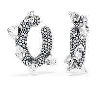 Sublima Kreolen, Spike, Weiß, Rhodiniert OS