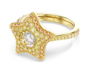 Sublima Ring, Rundschliff, Stern, Mehrfarbig, 18K goldbeschichtet 50-55