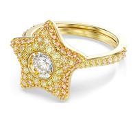 Sublima Ring, Rundschliff, Stern, Mehrfarbig, 18K goldbeschichtet 55-60