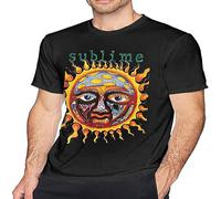 Sublime 40 Oz to Freedom Sun Logo Men's Short Sleeve Classic T-Shirt Graphic O Neck Comfortable Cotton Shirts Black 3XL