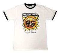 Sublime Ringer T Shirt 40oz to Freedom Band Logo Nue offiziell Unisex Weiß XL