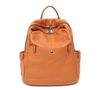SUBLXPoten Leder Rucksack Weicher Tagesrucksack aus echtem Rindsleder | Damen Herren Geräumiger Rucksack mit mehreren Taschen, modisch, lässig, vielseitig, for Reisen, Business, College(Color 3)