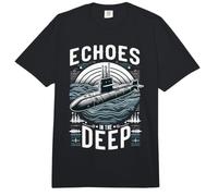 Submariner Zitat Echoes In The Deep Stealth U-Boot U-Boot Comfort Colors Adult Heavyweight T-Shirt