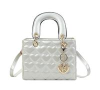 SuChengSS UmhäNgetasche Damen Sticked Square Crossbody Tasche Für Frauen Kleiner Vielseitiger Schulterhandtaschen Mode Accessoire-silber-große Größe 9 * 3, 94 * 7, 48 Zoll