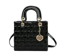 SuChengSS UmhäNgetasche Damen Sticked Square Crossbody Tasche Für Frauen Kleiner Vielseitiger Schulterhandtaschen Mode Accessoire-schwarz-klein 8,27 * 3,54 * 6,3inches