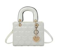 SuChengSS UmhäNgetasche Damen Sticked Square Crossbody Tasche Für Frauen Kleiner Vielseitiger Schulterhandtaschen Mode Accessoire-weiß-klein 8,27 * 3,54 * 6,3inches