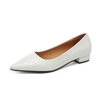 SUCHETA Damen Niedrige Absätze Flacher Mund Schuhe Gespitzte Zehe Schwarz Hohe Absätze Lässig Elegante Einzelne Schuhe Atmungsaktiv Schweiß Absorbierend Nicht Müde Füße Hofschuhe