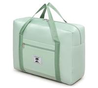 SUCIKORIO 40x30x15cm British Airways Air France Jet 2 Handgepäck Tasche für Flugzeug, Wasserdicht Oxford Reisetasche Faltbare Cabin Bag 18L Klein Carry On Luggage Für Weekender, Reisen, Grün