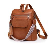 SUCIKORIO Leder Rucksack Damen Klein, 2 in 1 Rucksack Handtasche Elegant Wasserdicht Cityrucksack Damen Mini Rucksäcke Modern Reiserucksack Rucksackhandtaschen für Reisen, Arbeit, Schule