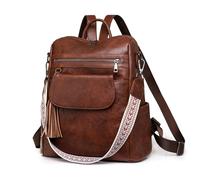 SUCIKORIO Leder Rucksack Damen Klein, 2 in 1 Rucksack Handtasche Elegant Wasserdicht Cityrucksack Damen Mini Rucksäcke Modern Reiserucksack Rucksackhandtaschen für Reisen, Arbeit, Schule