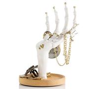 Suck UK Skeletthand Schmuckhalter, Organizer und Display-Ständer, Schmuckaufhänger zum Präsentieren von Ringen Armbändern Halsketten, Ohrringen und anderen kleinen Accessoires, Gothic Schmuck Display
