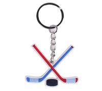 SueaLe Mode Cartoon Eishockey Anhänger Keychain Einfacher Charme Keychain Einfache Tasche Winter Sport Schlüsselring Für Männer Frauen Und Schneesportfan Geschenke Partyzubehör