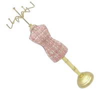 SueaLe Stilvoller Schmuckhalter Aus Stoff Und Metall Mit Menschlichem Figurendesign Stabiler Platzsparender Ohrring Amulett Display Kompakter Schmuck Organizer