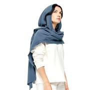 SueaLe Trendiger Damen Kapuzenschal Aus Baumwolle 2-in-1-Anzug Einfarbig Pullover Mütze Schal Wärmemütze Erwachsene Wintermütze Für Jugendliche Kapuzenschal Für Damen Winter Kapuzenschal Mütze