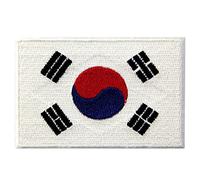 Südkorea-Flagge Koreanisches Nationales Emblem Bestickter Aufnäher zum Aufbügeln/Annähen