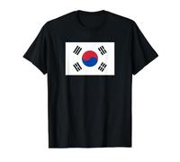 Südkorea-Flagge, Yin-Yang-Symbol, Koreanisches Taegeukgi-Design Preisgünstiges Grafik-T-Shirt, Herren, Schwarz, M